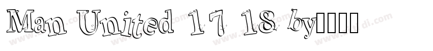 Man United 17 18 by字体转换